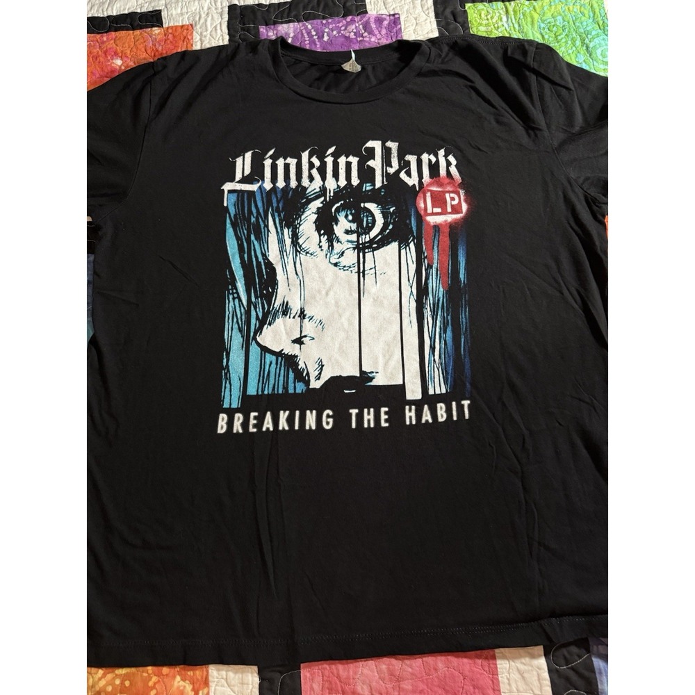 Linkin Park Breaking The Habit T Shirt Mens XL Black LP Band Graphic Tee